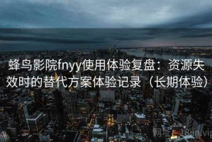 蜂鸟影院fnyy使用体验复盘：资源失效时的替代方案体验记录（长期体验）