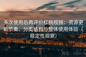 多次使用后再评价红桃视频：资源更新节奏、分类结构与整体使用体验（稳定性观察）