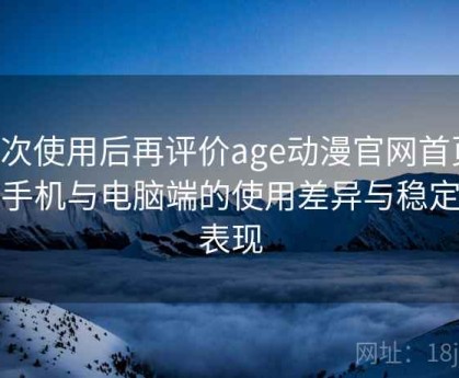 多次使用后再评价age动漫官网首页：在手机与电脑端的使用差异与稳定性表现