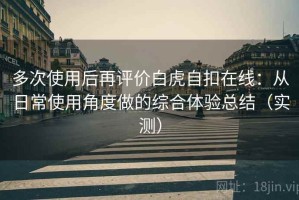 多次使用后再评价白虎自扣在线：从日常使用角度做的综合体验总结（实测）