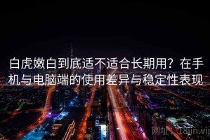 白虎嫩白到底适不适合长期用？在手机与电脑端的使用差异与稳定性表现