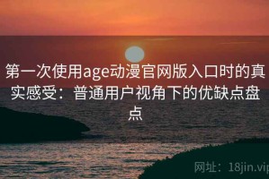 第一次使用age动漫官网版入口时的真实感受：普通用户视角下的优缺点盘点