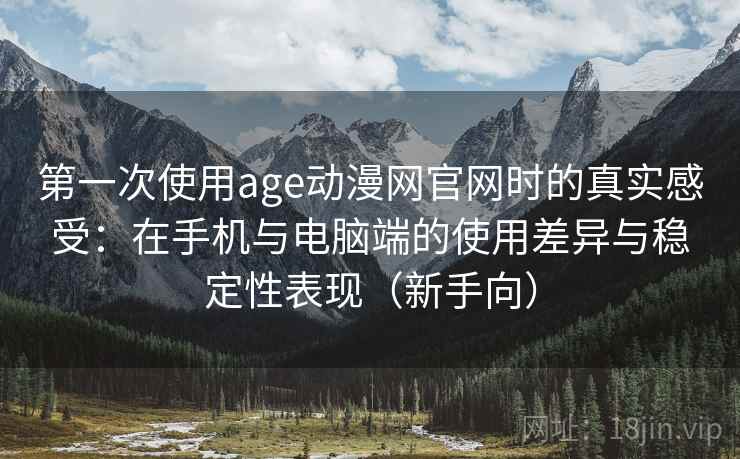 第一次使用age动漫网官网时的真实感受：在手机与电脑端的使用差异与稳定性表现（新手向）