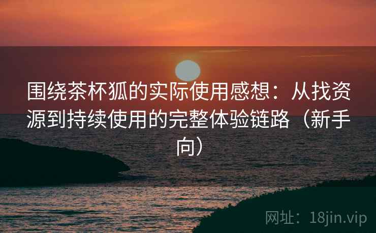 围绕茶杯狐的实际使用感想:从找资源到持续使用的完整体验链路(新手向) 围绕茶杯狐的实际使用感想:从找资源到持续使用的完整体验链路(新手向)
