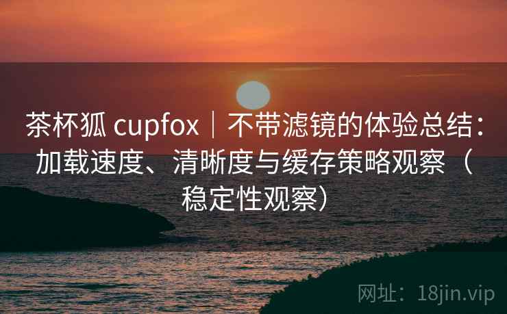 茶杯狐 cupfox|不带滤镜的体验总结:加载速度、清晰度与缓存策略观察(稳定性观察) 茶杯狐 cupfox|不带滤镜的体验总结:加载速度、清晰度与缓存策略观察(稳定性观察)